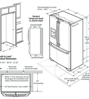 Counter Depth Refrigerator Measurements